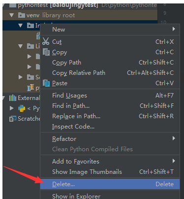 PyCharm删除文件的操作方法