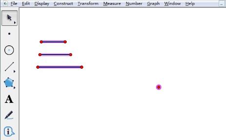 几何画板使用线段绘制同心圆的操作流程