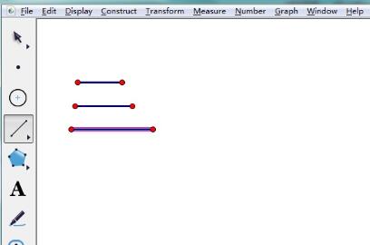 几何画板使用线段绘制同心圆的操作流程