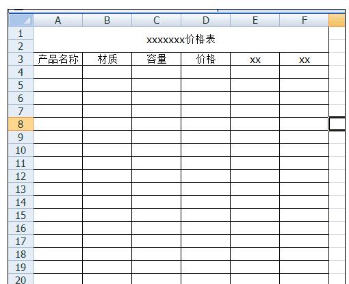 excel2007绘制表格的操作教程