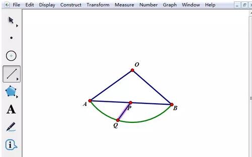 几何画板构造弓形阴影的操作教程