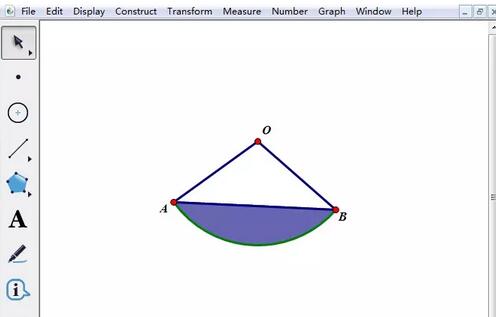 几何画板构造弓形阴影的操作教程