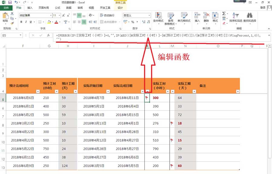 excel2013制作项目跟踪器的详细使用方法