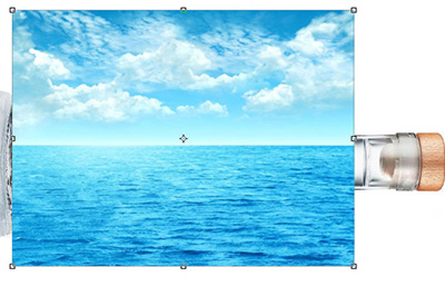 Photoshop将风景装到瓶中的操作方法