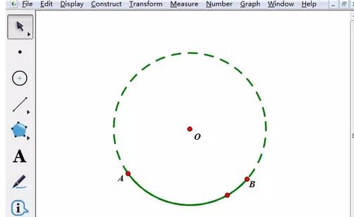几何画板构造弓形阴影的操作教程