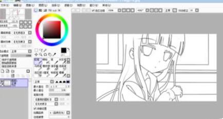 sai绘图软件将线稿变成彩色的相关操作方法