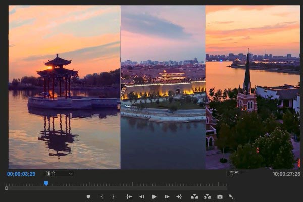premiere制作三分屏效果的简单操作步骤