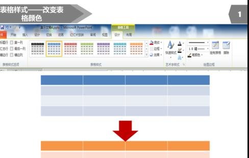 ppt2013表格边框颜色设置操作步骤