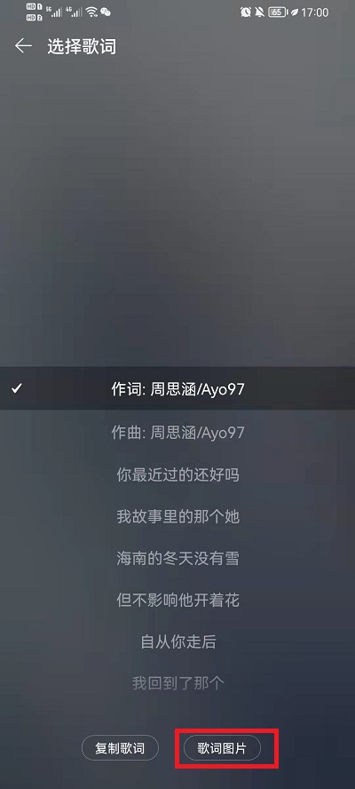 网易云音乐如何制作歌词图片？网易云音乐制作歌词图片教程