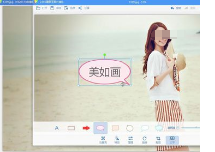 2345看图王中调节插入文字透明度的操作教程