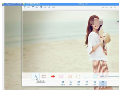 2345看图王中调节插入文字透明度的操作教程