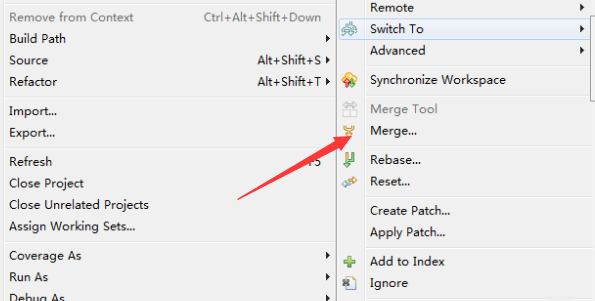 eclipse代码合并分支的操作教程