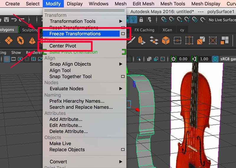 maya软件设计小提琴主体的方法步骤