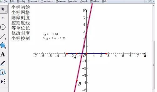 几何画板用点的轨迹法画出一次函数的图文过程