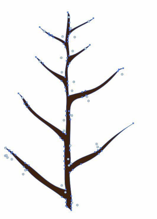 ai制作矢量小树苗插画的操作方法