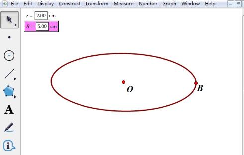 几何画板绘制可调整长短轴长度的椭圆的图文方法