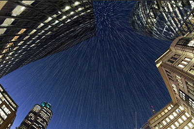 Photoshop制作暴雨效果的操作方法