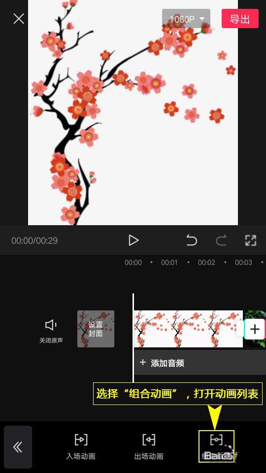 剪映怎么添加转入转出组合动画?剪映添加转入转出组合动画操作步骤