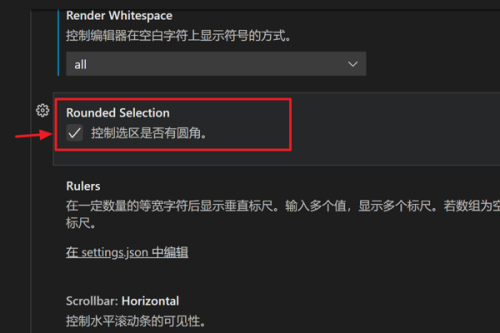 Vscode怎么设置选区有圆角?Vscode设置选区有圆角教程