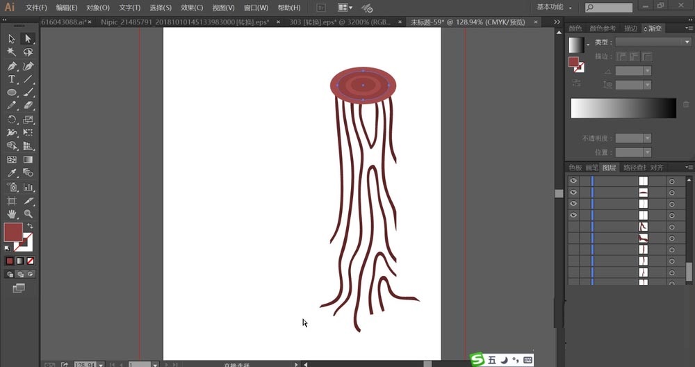 ai手绘伐木工人卡通形象的详细方法