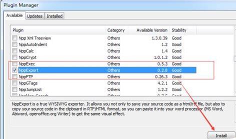 Notepad++复制带格式的代码的操作过程