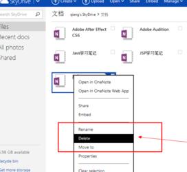 OneNote删掉笔记本的具体方法