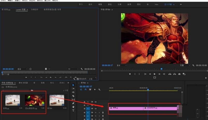 premiere为素材添加随即擦除效果的使用方法