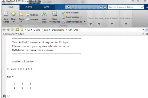 Matlab输入一个矩阵的操作教程