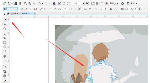 coreldraw 2018怎么把图片转曲线?coreldraw 2018把图片转曲线的方法