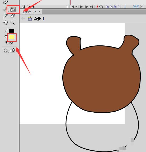 Flash手绘猫头鹰矢量图的操作方法