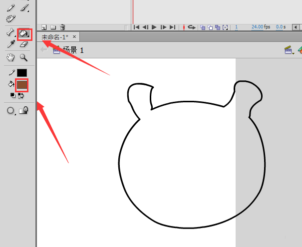 Flash手绘猫头鹰矢量图的操作方法