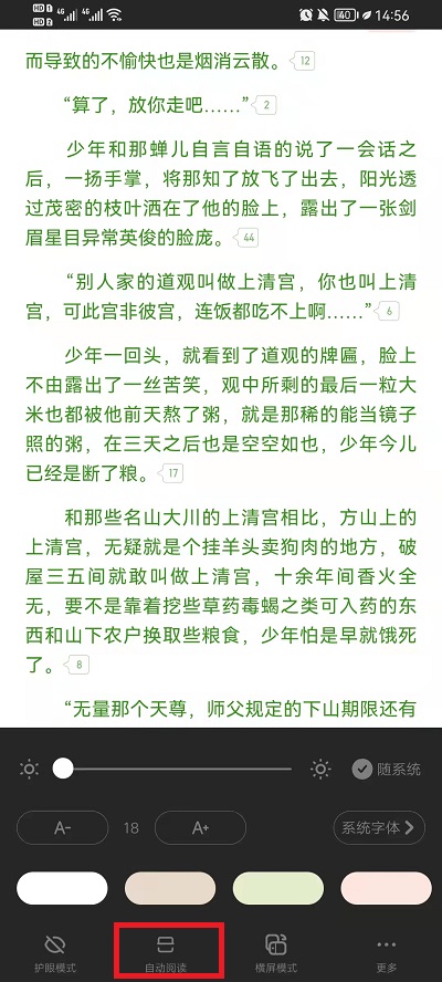 起点读书自动翻阅如何设置？起点读书自动翻阅设置教程