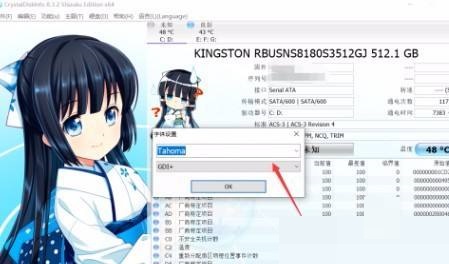 CrystalDiskInfo怎么设置字体?CrystalDiskInfo设置字体教程