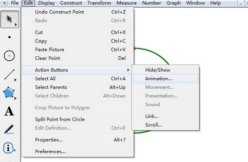 使用几何画板作围绕圆周长旋转的点的详细步骤