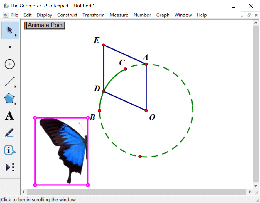 几何画板做出蝴蝶动画的详细过程