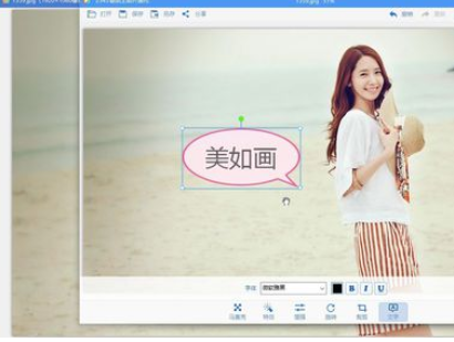 2345看图王中设置插入文字透明度的具体流程