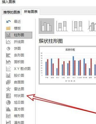 excel2016插入树状图的操作方法