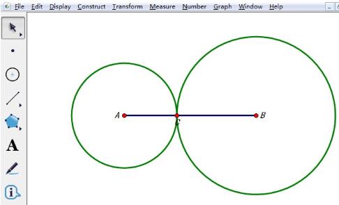 几何画板绘制两个相外切的圆的详细步骤