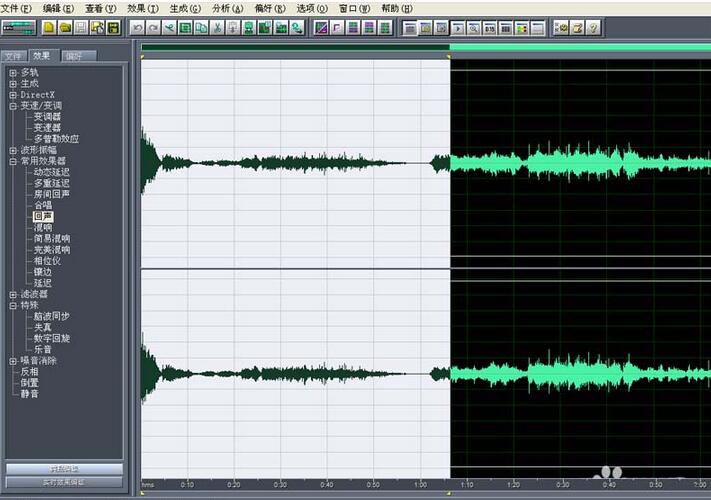 cooledit将音频增加回声的详细流程