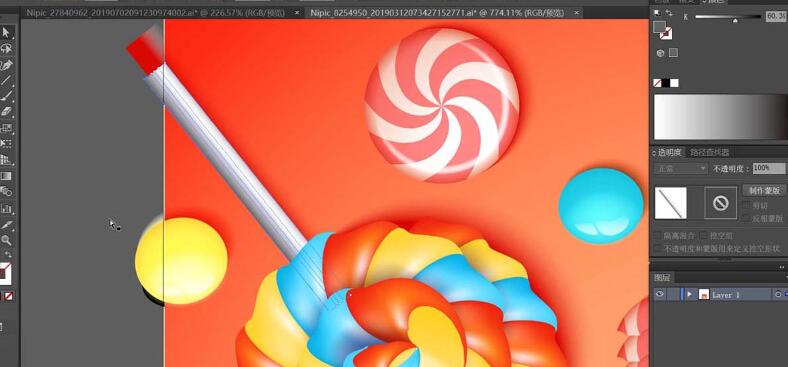 ai制作糖果海报图的操作流程