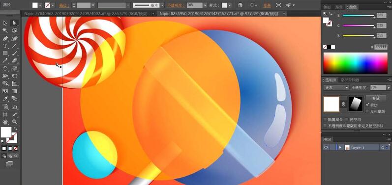 ai制作糖果海报图的操作流程