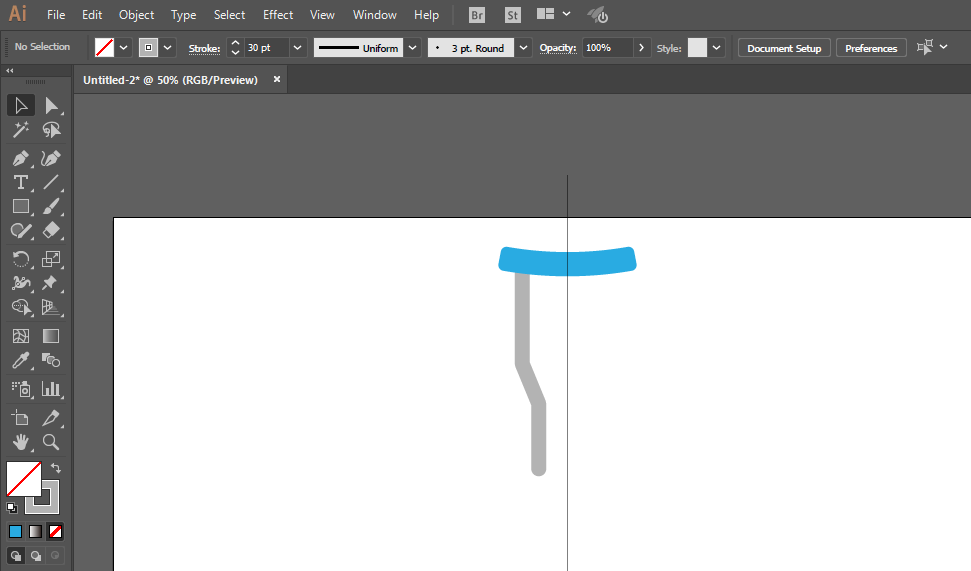 ai制作一个拐杖的操作步骤