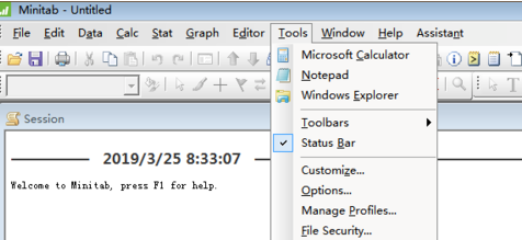 minitab切换语言的具体步骤