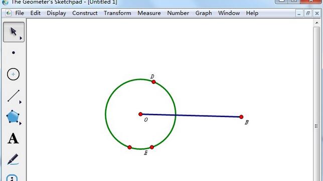 几何画板里过圆外一点画圆的切线的操作方法