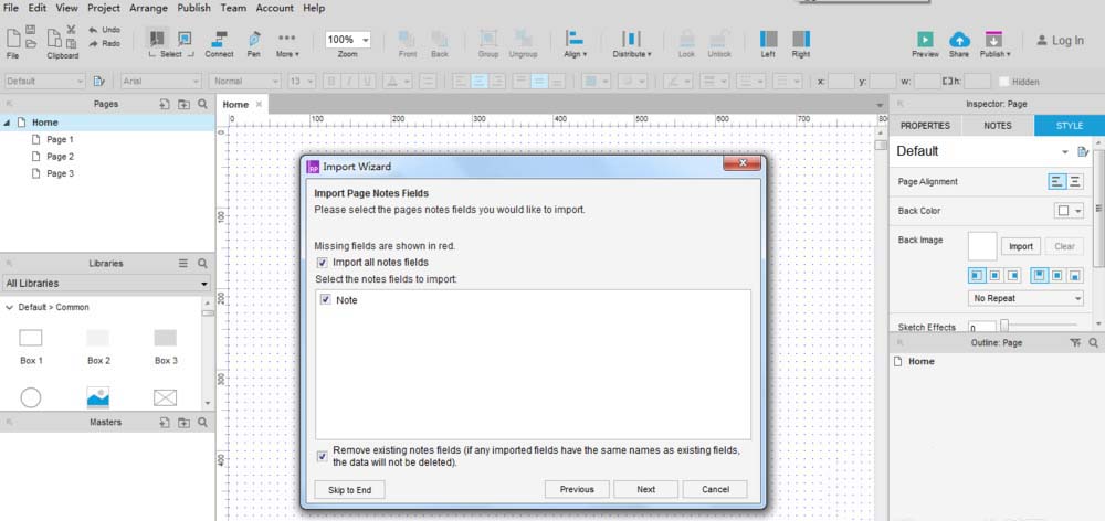 Axure RP 8.0导入RP文件的操作步骤