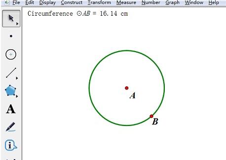 几何画板度量圆的周长的操作方法