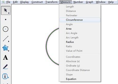 几何画板度量圆的周长的操作方法