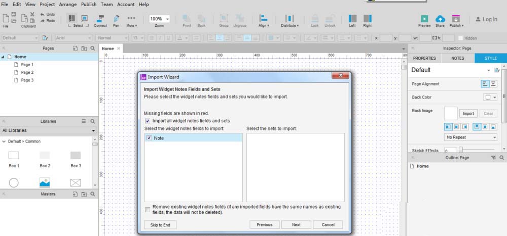 Axure RP 8.0导入RP文件的操作步骤