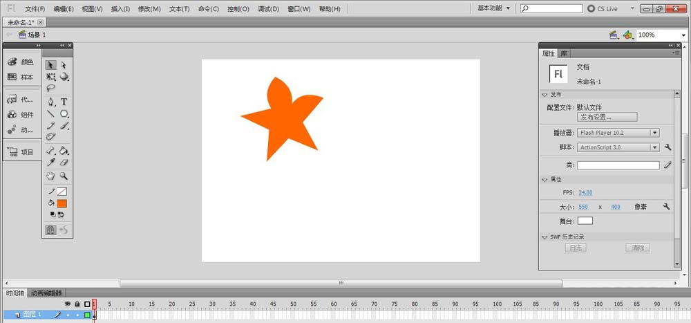 Flash绘制花朵的图文操作过程