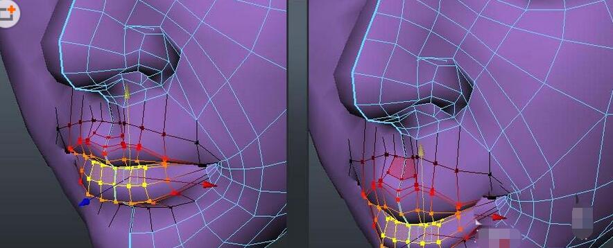 maya选择嘴唇的方法讲解